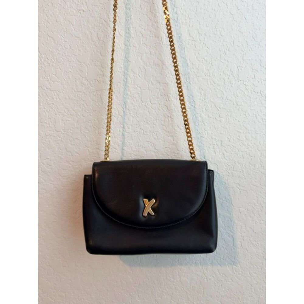Paloma Picasso Small Leather Purse with Gold Chain link Strap
